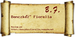 Benczkó Fiorella névjegykártya